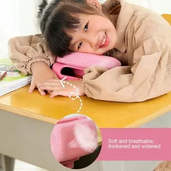 Корректор осанки для детей, пристегивающийся к столу, регулируемая высота, антимиопическая поддержка груди, инструменты для коррекции осанки при письме, дневной сон студентов розовый