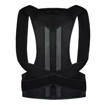 Корректор осанки Корректор горба Дышащий удобный выпрямитель для поддержки спины M чёрный