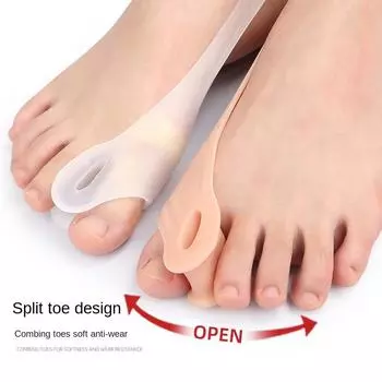 Корректор вальгусной деформации большого пальца ноги Разделители пальцев ног Корректор вальгусной деформации стопы Ортопедические стельки для пальцев ног Спорт прозрачный