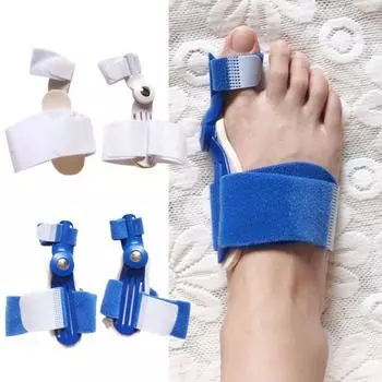 Корректор вальгусной деформации, противоскользящие ортопедические стельки, мягкий выпрямитель для большого пальца стопы Hallux Valgus для взрослых белый
