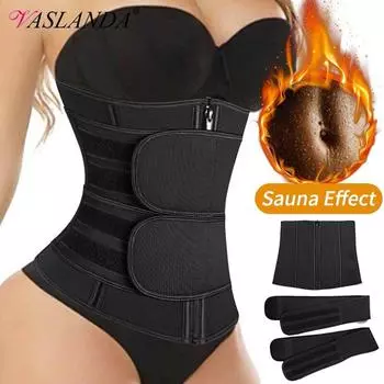 Корсет для тренировки талии Cincher Body Shaper Съемный триммерный пояс Похудение для контроля живота Моделирующие ремни Тренировочный спортивный пояс XS чёрный