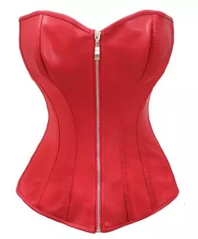 Корсет из искусственной кожи, корректирующее белье [BS Lingerie] Женское (М, Красный)