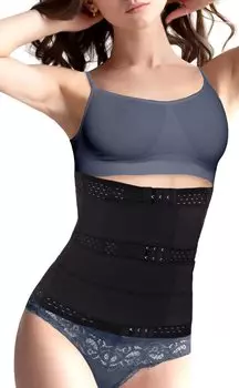 Корсет Waist Cincher от Хиропрактика Инструктор по йоге Полное Корректирующее Белье Сетка Ребра Подтяжка Нижней Части Живота Осанка Дышащий [baby-mine] [Под присмотром чёрный