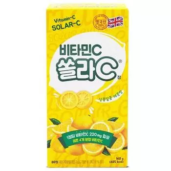 Koryo Eundan Solar C Vitamin со вкусом лимона 80p, 80 таблеток, 1 шт., корейская здоровая пища