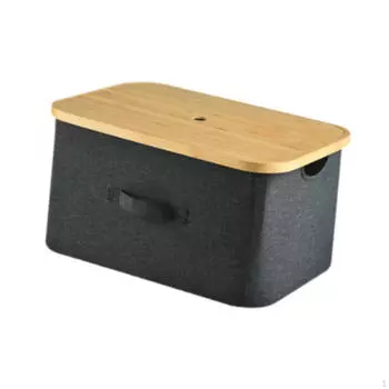 Корзина для белья, большая корзина для игрушек, контейнер для хранения белья для подсобного помещения, гостиной чёрный