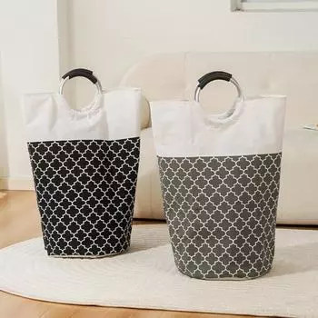 Корзина для белья Большая вместимость Дышащая, устойчивая к плесени Складная конструкция Корзина для грязного белья Корзина для белья Square серый