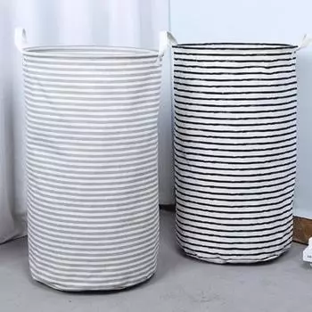 Корзина для белья, корзина для одежды с ручкой, водонепроницаемая складная конструкция большой емкости, отдельно стоящая, грязная черный белый