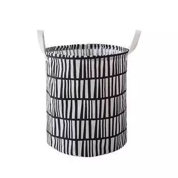 Корзина для белья Корзина для одежды Хлопок Водонепроницаемая сумка для стирки Складное хранение белый