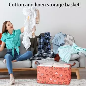 Корзина для белья, ящик для хранения одежды с усиленной ручкой, вместительный ящик для хранения игрушек, многофункциональный органайзер D