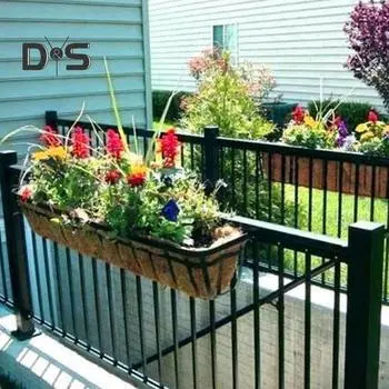 Корзина для цветов из кокосового волокна, устойчивая воздухопроницаемая цветочная кашпо в скандинавском стиле, настенный цветочный горшок для использования на балконе, в саду, дворе S