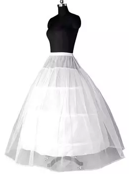 Корзина для длинного платья Нижняя юбка Свадебное платье Принцесса косплей размер F Белый [Komorebiya] белый