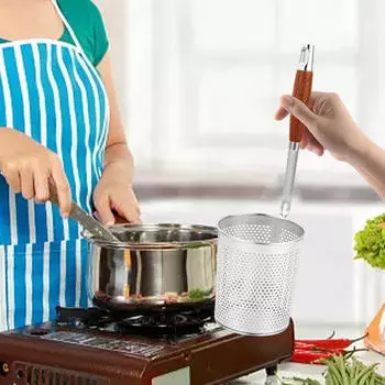 Корзина для фритюрницы, жарка продуктов, сито из нержавеющей стали 304, макароны, варка картофеля фри 12cm Dia