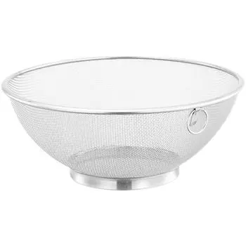 Корзина для фруктов Корзины для белья из нержавеющей стали для риса Кухонный дуршлаг Чаша Сито для раковины Большие фильтры Мелкая сетка 26.3X26.3CM