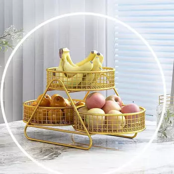 Корзина для фруктов на столешницу, декоративный органайзер, держатель для хранения, сервировочная миска для золотой