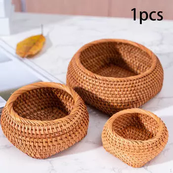 Корзина для фруктов ручной работы, сервировочный поднос для закусок и печенья, универсальное решение для хранения. 8cmx5.5cmx7cm