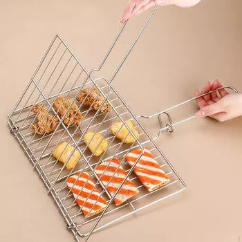 Корзина для гриля для барбекю, сетка для гриля, зажим для пикника S 30x40x20cm