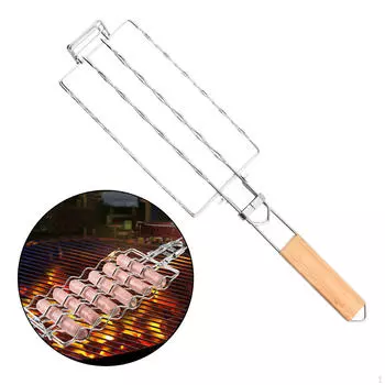 Корзина для гриля для собак, барбекю, рыба, легкие овощи на гриле