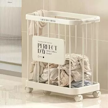 Корзина для грязного белья, бытовая корзина для хранения грязного белья большой емкости, передвижная корзина для грязного белья для ванной комнаты, корзина для хранения