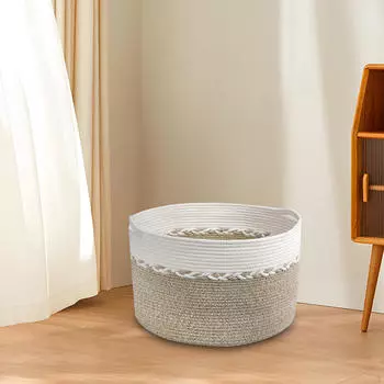 Корзина для грязного белья Декоративная органайзерная складная отдельно стоящая портативная плетеная веревка