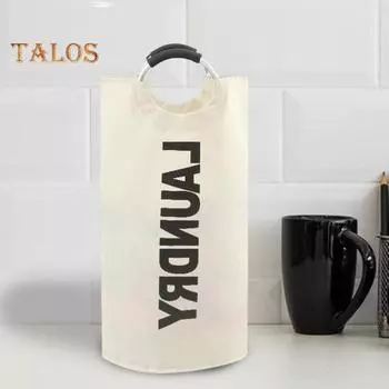 Корзина для грязного белья объемом 90 л с ручкой, большая вместимость, прочная, несущая, водонепроницаемая, переносная, складная, органайзер для всякой всячины темно-серого