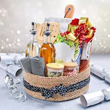 Корзина для хранения большой емкости из экологически чистой плетеной ткани с гладкими краями, органайзер для мелочей, товары для дома M