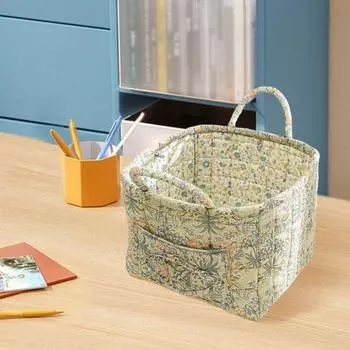 Корзина для хранения большой емкости с карманами, дизайном ручки, влагостойкой тканью, органайзером для хранения грязной одежды A