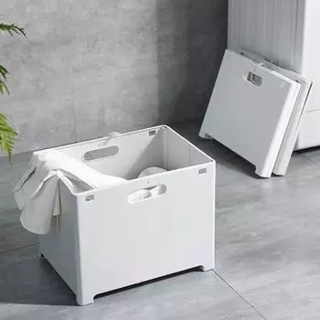 Корзина для хранения грязной одежды с ручкой, большая вместимость, складная конструкция, многоцелевой органайзер для игрушек, одежда S белый