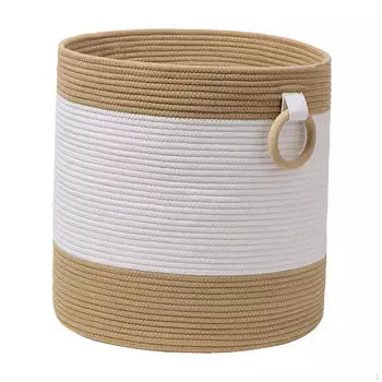 Корзина для хранения хлопчатобумажной веревки, бохо, детская корзина для игрушек, бельевая корзина для подсобного помещения brown and white