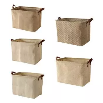 Корзина для хранения хлопка и льна, экологически чистая домашняя коробка для хранения, складной органайзер, коробка с ручками, корзины для белья, органайзер для мелочей