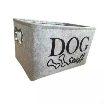 Корзина для хранения игрушек для собак, войлочные контейнеры для одежды для домашних животных