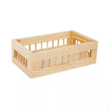 Корзина для хранения из дерева, декоративная многофункциональная переносная коробка для столешницы из дерева S