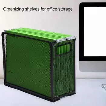 Корзина для хранения Органайзер для файлов Сетчатый дизайн с полой ручкой Съемная простая установка Пряжка для фиксации предметов домашнего обихода Корзина для хранения игрушек S