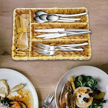 Корзина для хранения столовых приборов, стойка с 4 отделениями, прочный держатель для столовых приборов