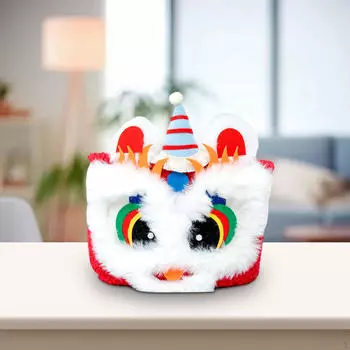 Корзина для хранения в виде китайского льва, симпатичная, органайзер для косметики, всякая всячина для