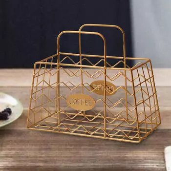 Корзина для кофейных капсул, барные принадлежности, держатель для сливок, большая емкость для хранения железных капсул Black