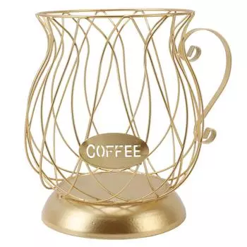 Корзина для кофейных капсул большой емкости, современный держатель для кофейных капсул из железной проволоки для кухонной столешницы Elect