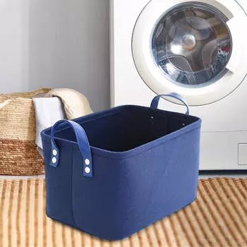 Корзина для организации игрушек для собак, многоцелевой контейнер с ручками, складная корзина для пальто и одеял чёрный