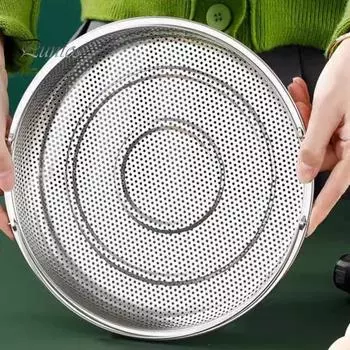 Корзина для пароварки из нержавеющей стали, овощи, мясо, макароны, стойка для пароварки, съемная ручка, универсальная сливная корзина с кухонной утварью