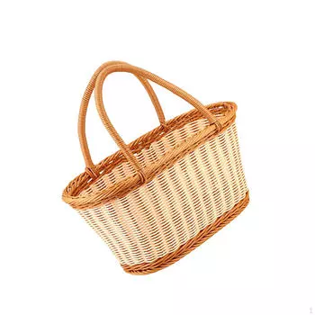 Корзина для пикника, цветочные корзины, фермерские овощи, сбор фруктов, плетеные вручную для