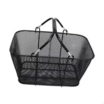 Корзина для покупок с ручками, металлическая, прочная, проволочная, для хранения