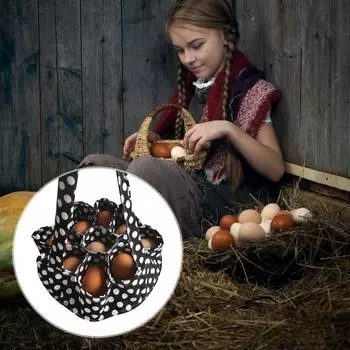 Корзина для сбора окрашенных яиц Yousheng с ручкой, большая вместимость, складная конструкция, многофункциональный мешок для яиц, переносная корзина для сбора яиц