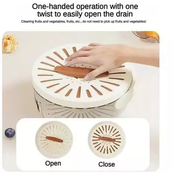 Корзина для сбора отходов Ящик для хранения фруктов Корзина для сбора отходов с крышкой Портативный органайзер для фруктов и овощей Складная ручка Корзина для сбора отходов белый