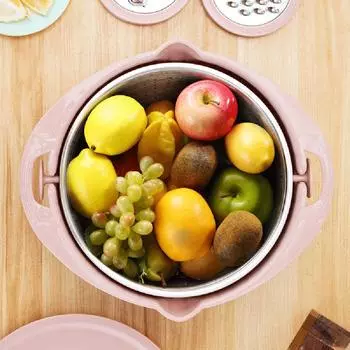 Корзина для слива 4 в 1 с набором мисок для смешивания, прочная, устойчивая к ржавчине корзина для слива для приготовления салатов