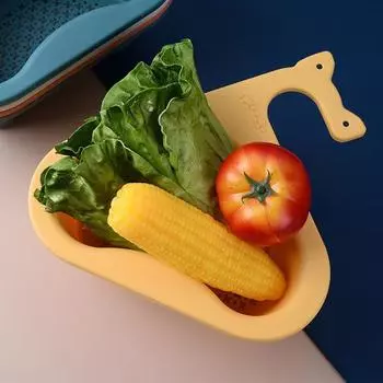 Корзина для слива раковины, устойчивая нескользящая конструкция, простая установка, многофункциональная кухонная треугольная мойка, фильтр для сбора пищи, корзина для слива раковины темно-синий