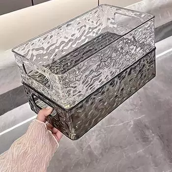 Корзина для сортировки и хранения косметики High Beauty с легким роскошным узором Glacier, штабелируемая коробка для хранения 1