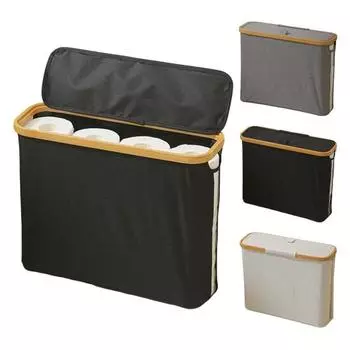 Корзина для туалетной бумаги с крышкой, большой емкости, простая установка, многоцелевая, отдельно стоящая, для ванной комнаты серый