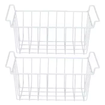 Корзина для заморозки из стальной проволоки с полиэтиленовым покрытием, экономящая место, многофункциональная корзина для заморозки белый