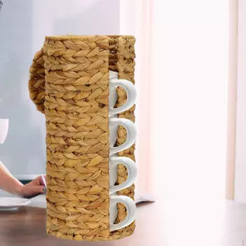 Корзина-органайзер для туалетной бумаги «Водяной гиацинт», отдельно стоящий держатель для рулона, ротанг