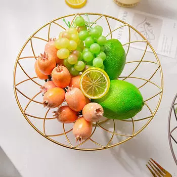 Корзина с фруктами для хранения Минималистичный универсальный держатель для овощей Подставка из кованого железа Brown M