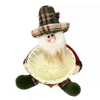 Корзина с рождественскими угощениями Ассортимент фруктовых закусок Рождественская корзина с едой Рождественский органайзер для еды